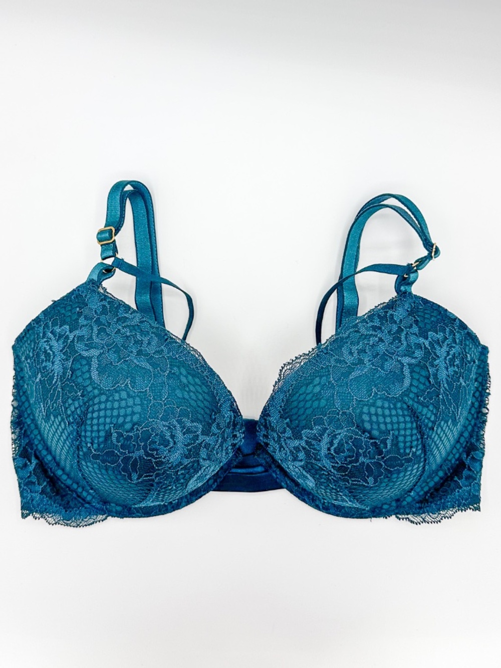 Victoria's Secret Very Sexy Green Lace Strappy Push-Up Bra